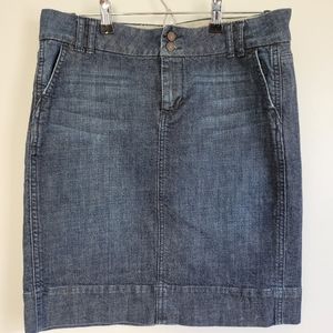 Gap denim skirt, knee length, size 8